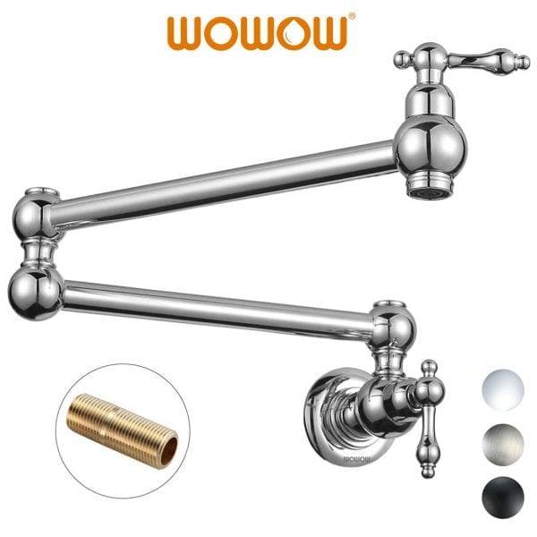 WOWOW Commercial Kitchen Pot Filler Pasta Arm Chrome