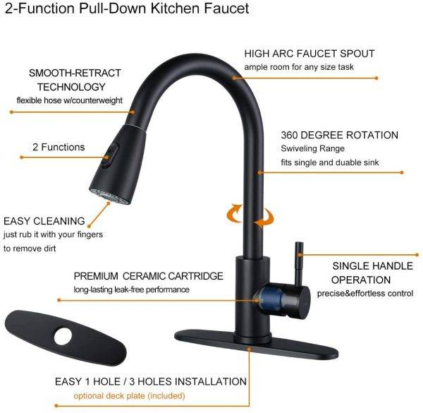 1 sink faucets Single Handle Kitchen Taps Stainless Steel RV kitchen faucet commercial robinet 1