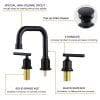 13 3Black Bathroom Faucet With Separate Handle Swivel Spout