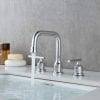 16 1Polished Chrome Widespread Bathroom Faucet