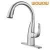 WOWOW Gooseneck Kitchen Faucet With Pull Out Sprayer