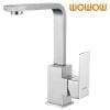 WOWOW Flat Kitchen Faucet Brushed nickel