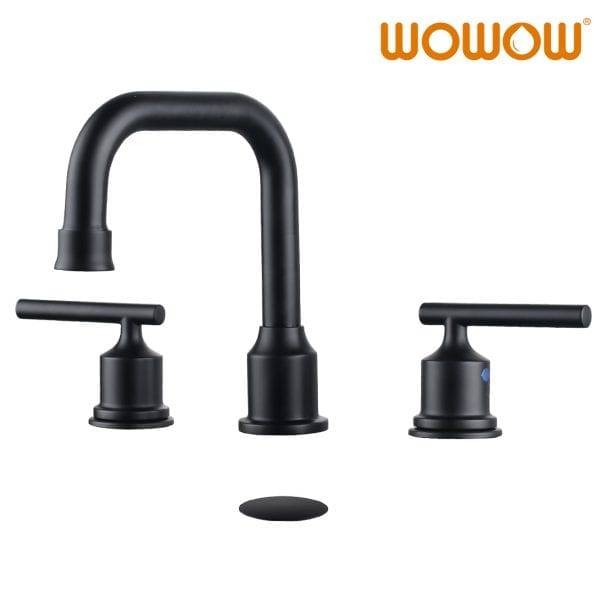 black bathroom faucet