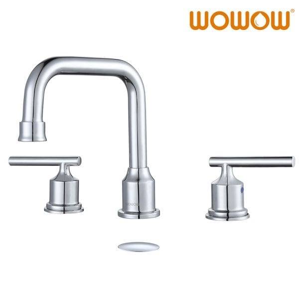 2320300C WOWOW 8 In. Widespread 2 Handle Bathroom Faucet In Chrome 1