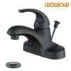 2320700B WOWOW Single Handle Bathroom Faucet Matte Black 1