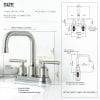 26 2Bathroom Faucet 2 Handle Brushed Nickel 4 Inch