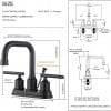 27 5Matte Black 4 Inch Bathroom Faucet Centerset 4