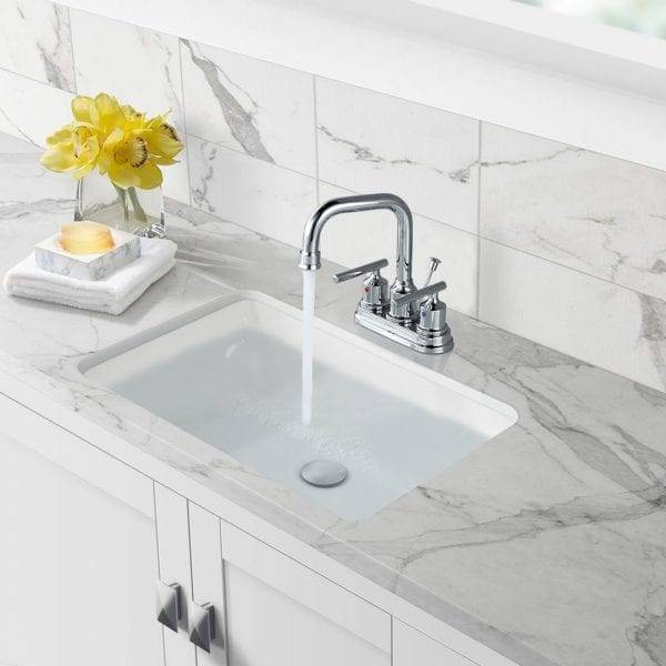 28 5 4 In. Centerset 2 Handle Bathroom Faucet