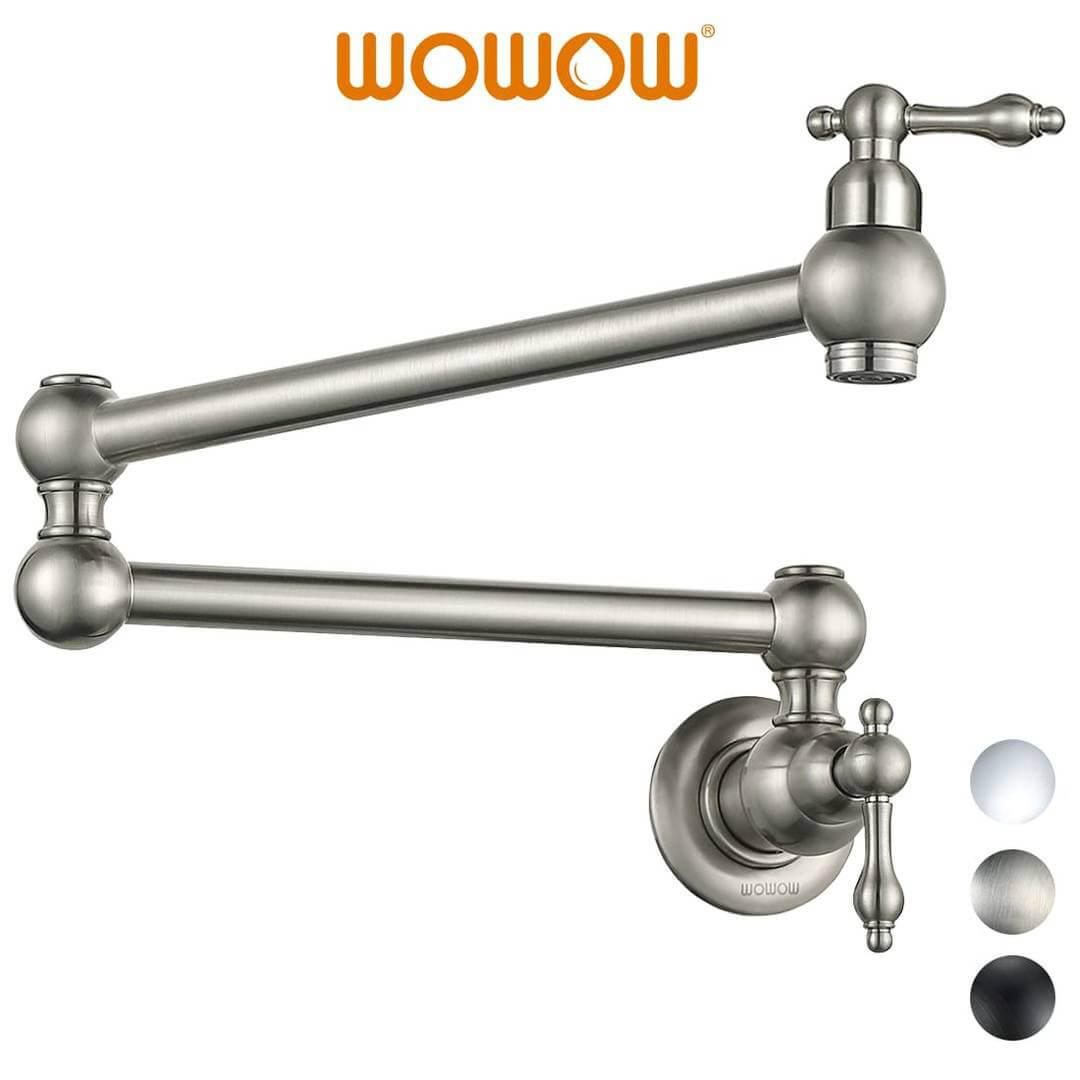 3 2311100 WOWOW Pot Filler Faucet Over Stove Over Stove in Brushed Nickel 2