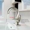 34 4 Single Hole Single Handle Vessel Bathroom Faucet In Brushed Nickel