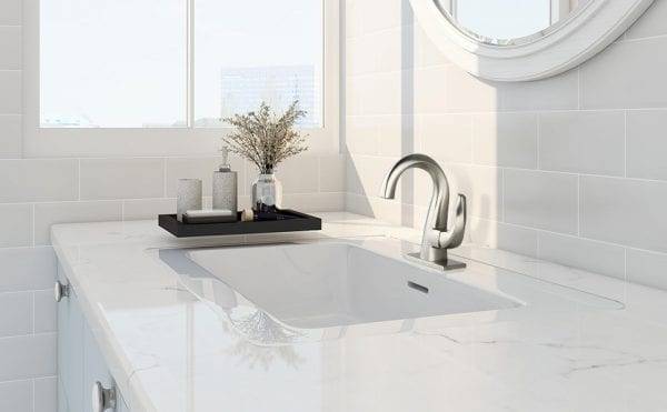 34 5 Single Hole Single Handle Vessel Bathroom Faucet In Brushed Nickel