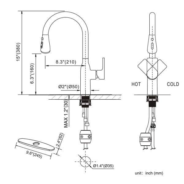 37 2Single Handle High Arc Bathroom Faucet Matte Black