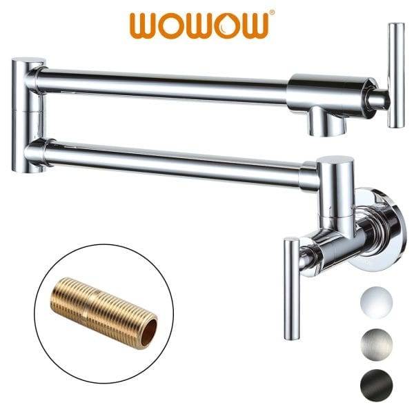 WOWOW Pot Filler Faucet Above Stove Chrome