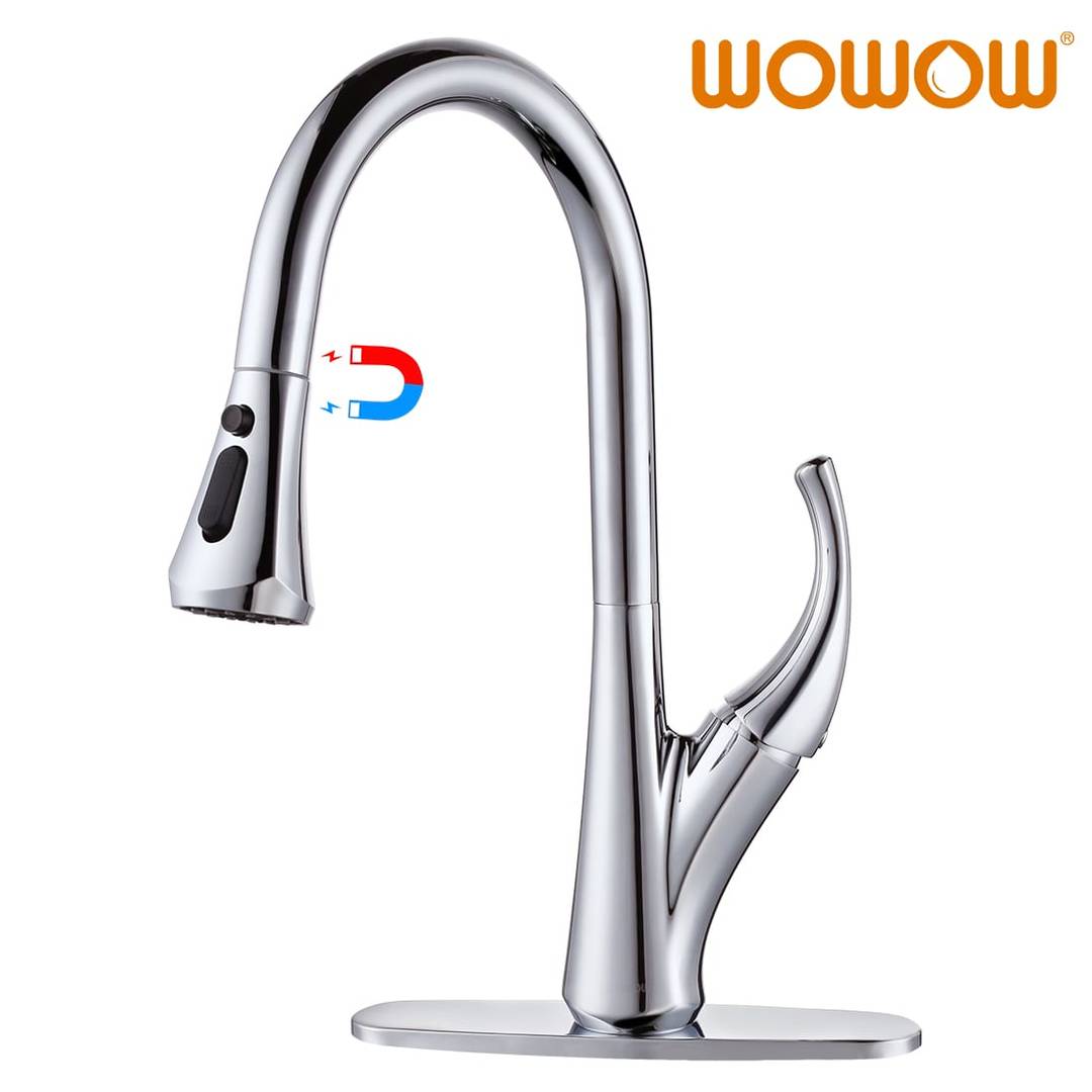 Wowow Best Pull Down Kitchen Faucet With Magnet Chrome