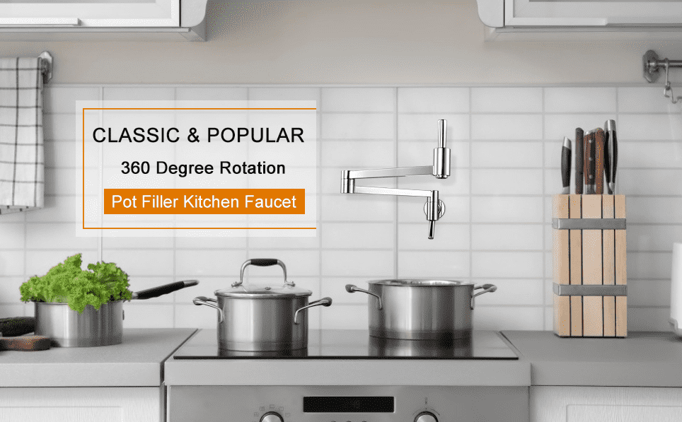 WOWOW Pot Filling Tap Over Stove Chrome