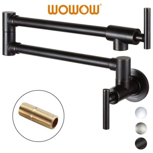 WOWOW Oil Rubbed Bronze Pot Filler Wall Mount