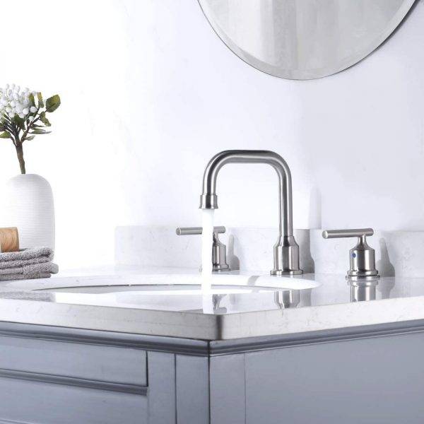 Bathroom Faucet Brushed Nickel Widespread - Chrome Or Brushed Nickel Bathroom 2020