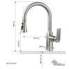 5 1 High Arc Single Hole Kitchen Faucet Brushed Nickel