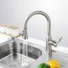 5 2 High Arc Single Hole Kitchen Faucet Brushed Nickel