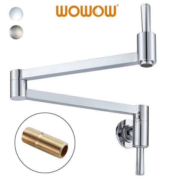 WOWOW Wall Mount Pot Filler Kitchen Faucet