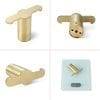 Bathroom Double Towel Hooks Brushed Gold 3