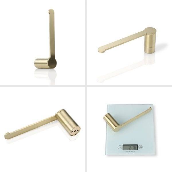 Brushed Gold Toilet Roll Holder 2