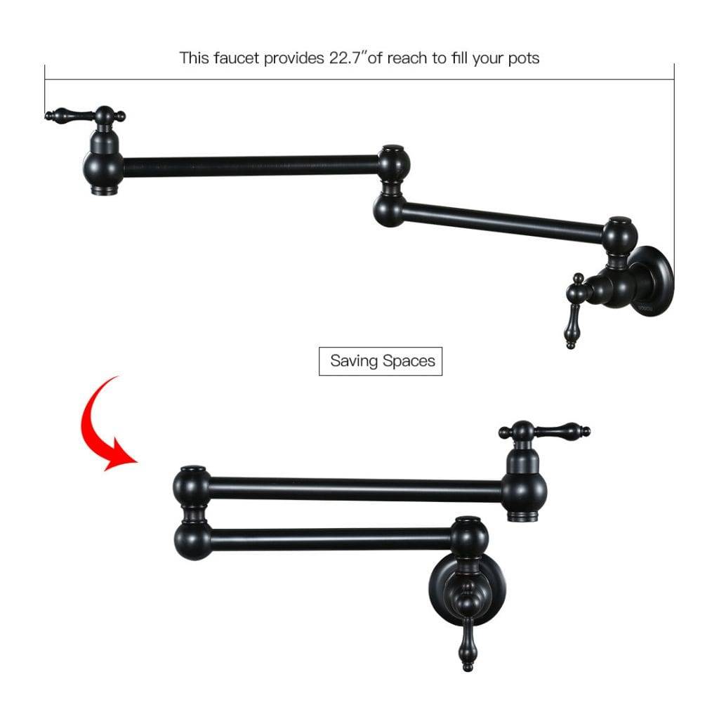 WOWOW Commercial Pot Filler Tap Black