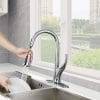 Kitchen Faucet Single Handle Pull Down Sprayer Chrome 2