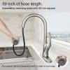 Pull Down Spray Swivel Kitchen Faucet ៥