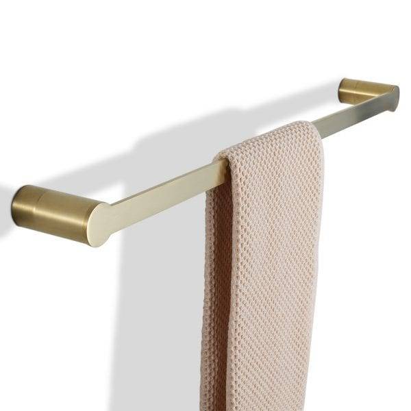 Single Bathroom Towel Bar Brushed Gold 23 Inch 3