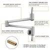 Single Lever Pot Filler Wall Mounted Brushed Nickel 2