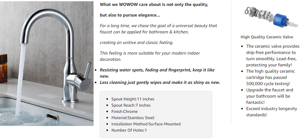 Ang WOWOW Bathing Basin Mixer Nag-tap Sa Swivel Spout-1
