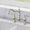 WOWOW Bridge Kitchen Sink Mixer Tap - Brushed Nickel