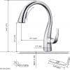 WOWOW Brushed Nickel Gooseneck Kitchen Faucet 4