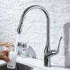 WOWOW Chrome Kitchen Sink Faucet With Pull Out Sprayer 4