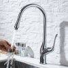 WOWOW Chrome Kitchen Sink Faucet With Pull Out Sprayer 5