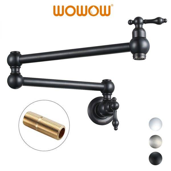 WOWOW Commercial Pot Filler Tap Black-3