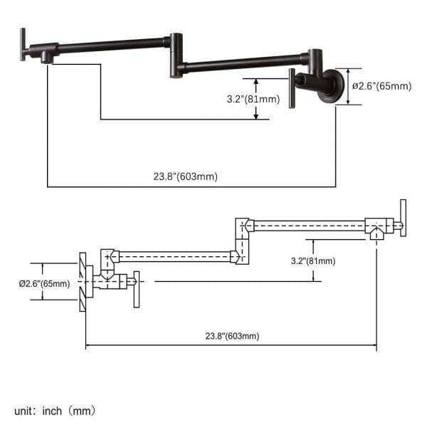 WOWOW Pot Filler Faucet Oil Rubbed Bronze 2