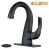 WOWOW Vessel Sink Faucets Negro Mate