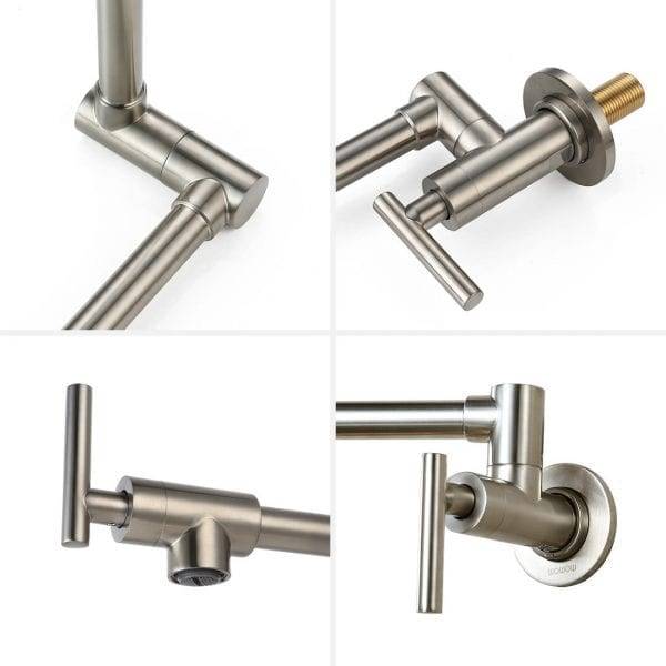 I-Wall Mounted Pot Filler Tap Single Lever Stainless Steel 4