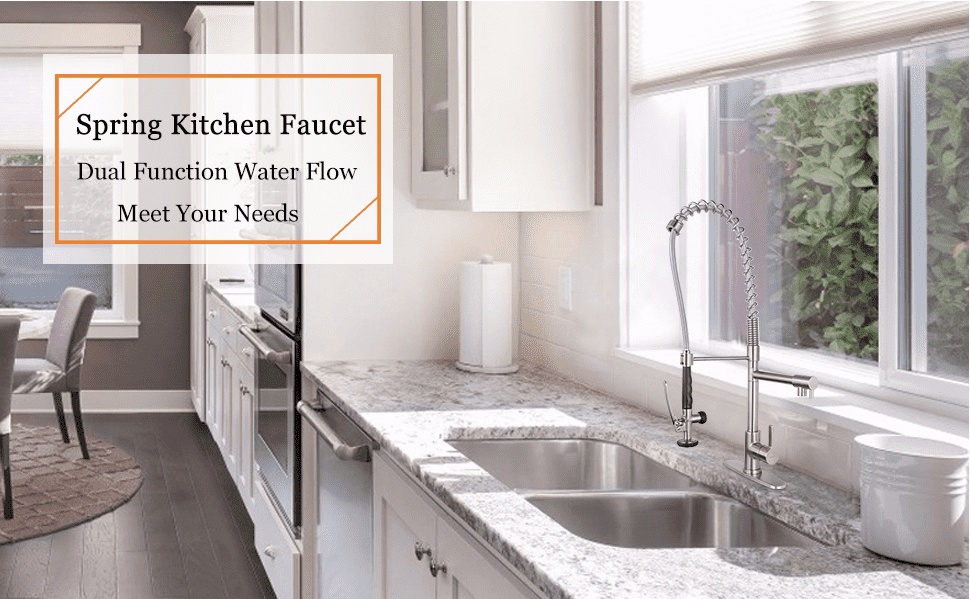 kitchen faucet spring pull down