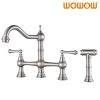wowow 2 handle bridge kitchen faucet with side sprayer 22