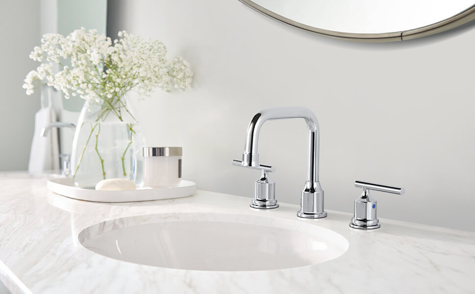 wowow 8 in widespread 2 handle bathroom faucet in chrome 