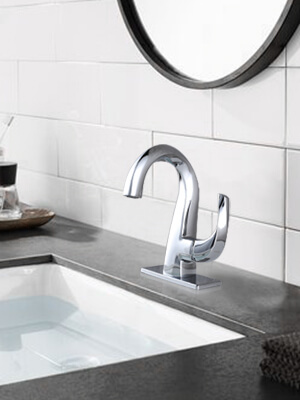 wowow chrome high arc bathroom faucet