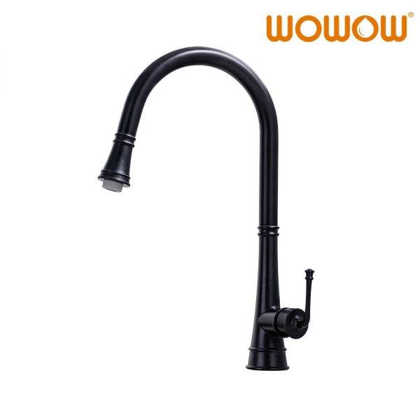 wowow matte black kitchen mixer taps