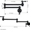 wowow pot filler commercial wall mount faucet matte black pasta arm faucet