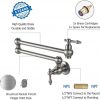 wowow pot filler faucet over stove in brushed nickel