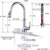 wowow single handle kitchen faucet with pull down spray chrome 3 3