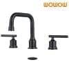 43 3Oil Rubbed Bronze Widespread Bathroom Sink Faucet 1