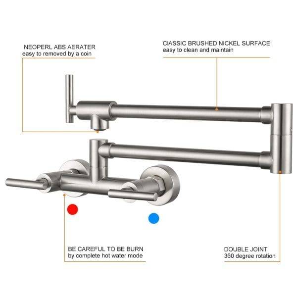 44 11 2311400WOWOW Hot And Cold Faucet Brushed Nickel